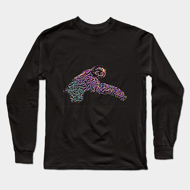 Slow Life Sloth Long Sleeve T-Shirt by Leon Loveless